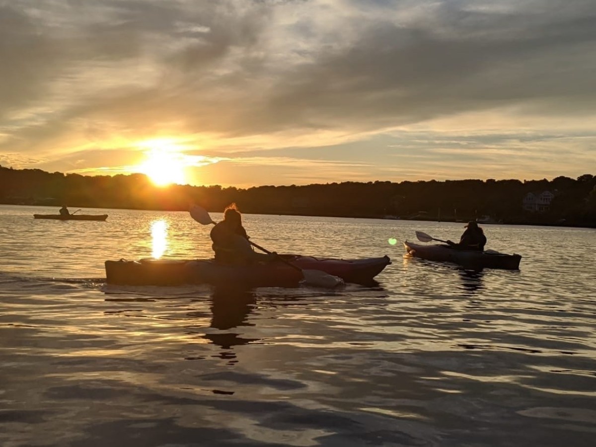 Two kayak rentals on a Cape Cod Sunset Kayak Tour with RideAway Adventures