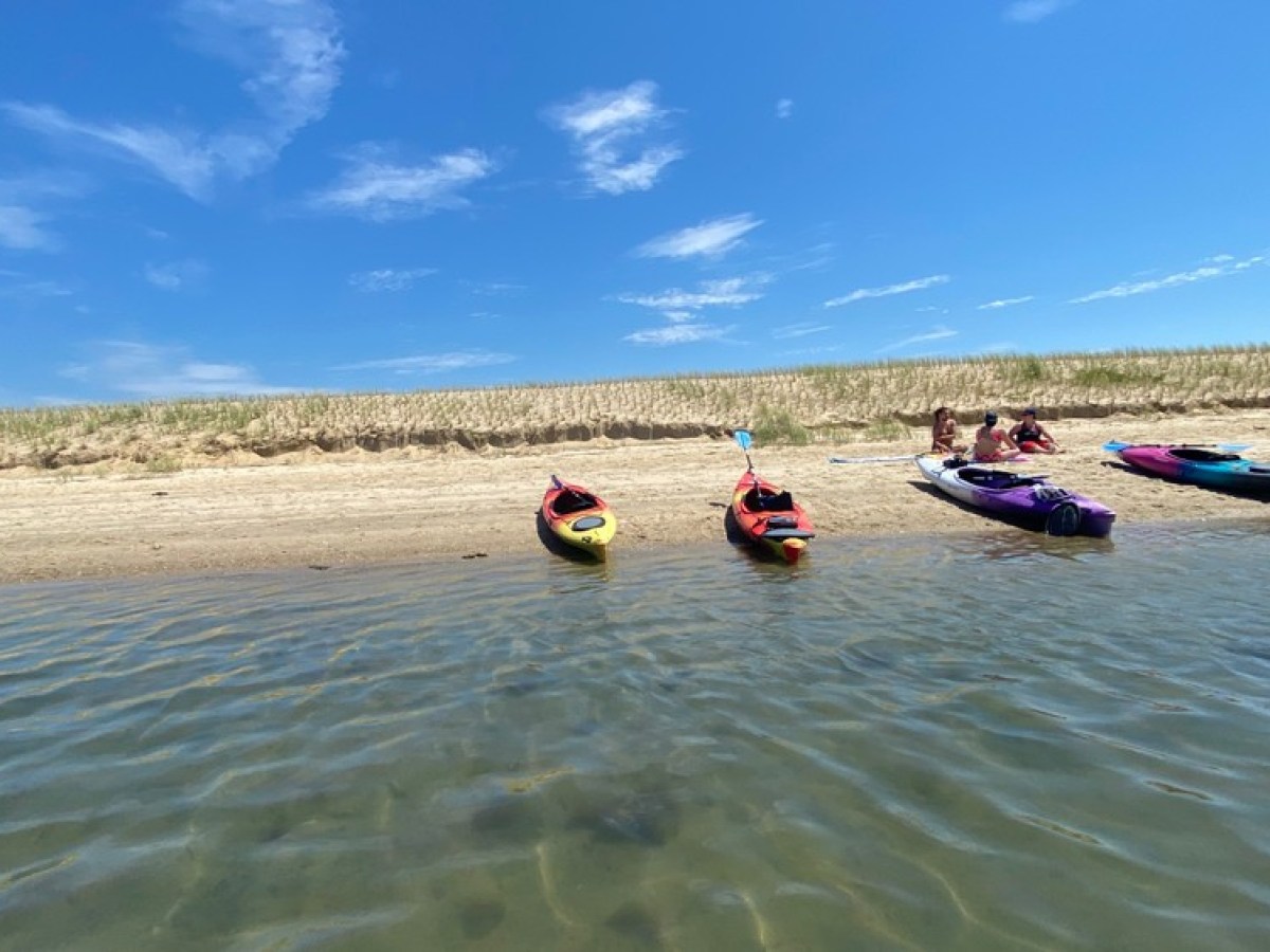 Kayak rentals on Mashpee Popponesset Bay beaches from RideAway Adventures